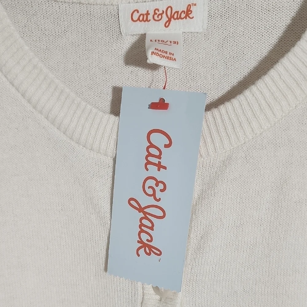 Cat & Jack Cream Button-Up Cardigan
